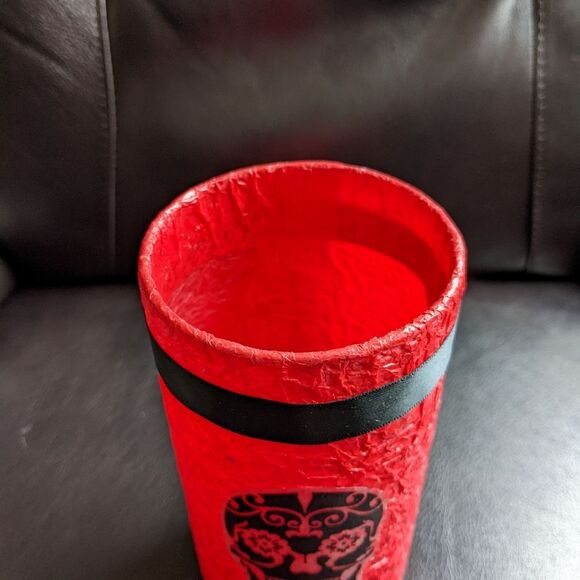 HANDMADE Sugar Skull Glass Candle Holder or Vase - Picture 3 of 6